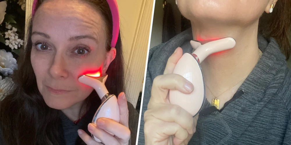 7-Color LED Face & Neck Massager — Skin Tightening & Anti-Aging Device
