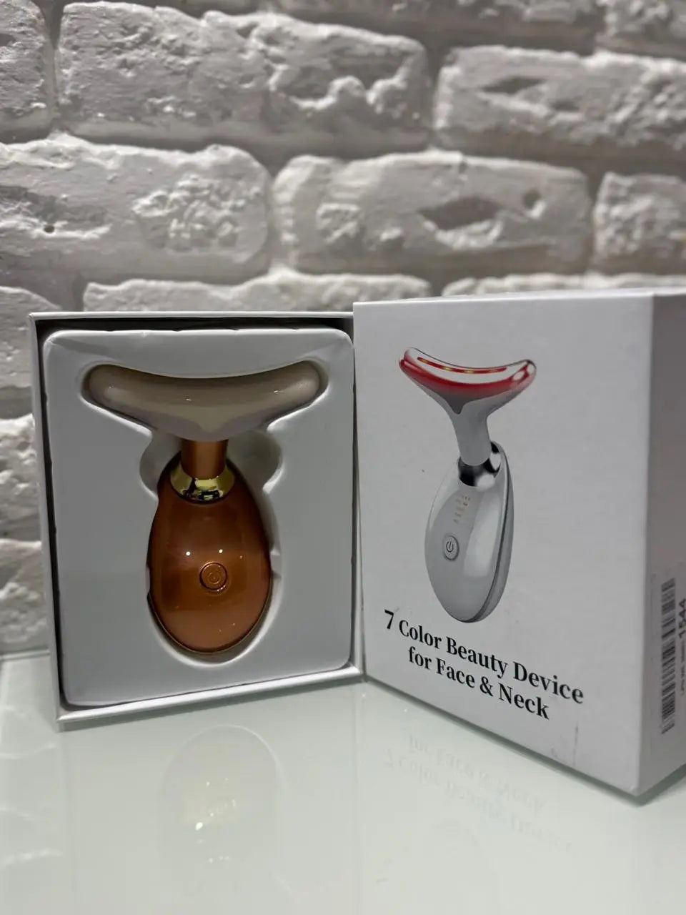 7-Color LED Face & Neck Massager — Skin Tightening & Anti-Aging Device