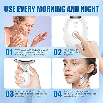 7-Color LED Face & Neck Massager — Skin Tightening & Anti-Aging Device