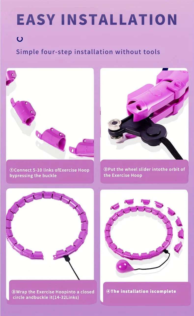 Smart Weighted Hula Hoop — Waist Trainer & Belly Massage Ring