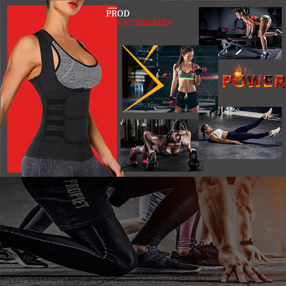 Neoprene Sauna Waist Trainer Top — Sweat Vest for Women