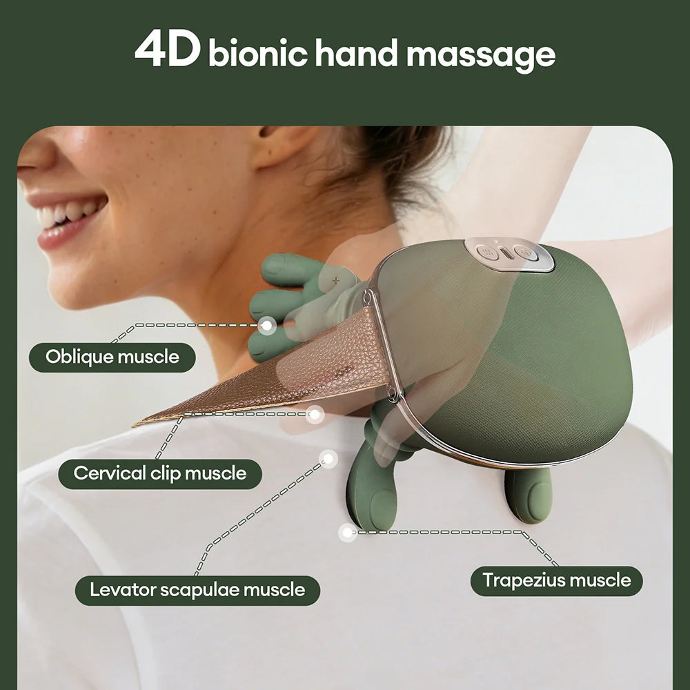 4D Neck & Shoulder Massager — Deep Kneading with Heat