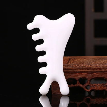 Gua Sha Beeswax Face Massager — Sculpting & Lymphatic Drainage Tool