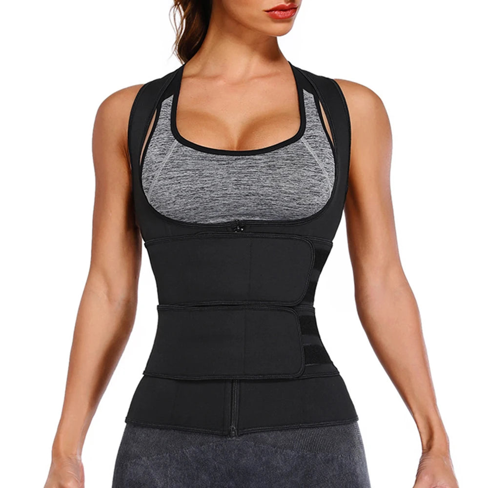 Neoprene Sauna Waist Trainer Top — Sweat Vest for Women