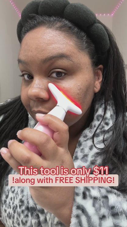 7-Color LED Face & Neck Massager — Skin Tightening & Anti-Aging Device